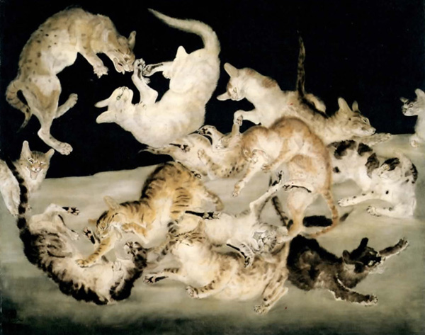 foujita-cat-fight-1940